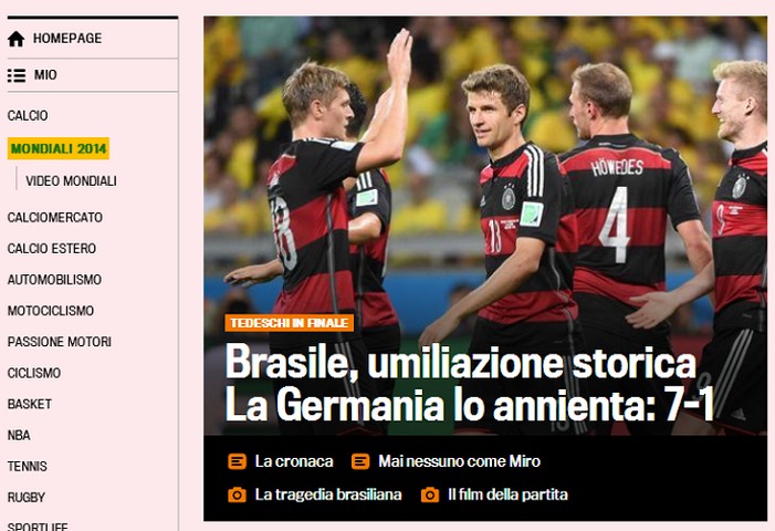 بالصور.. أبرز عناوين الصحف العالمية بعد هزيمة البرازيل Ole8