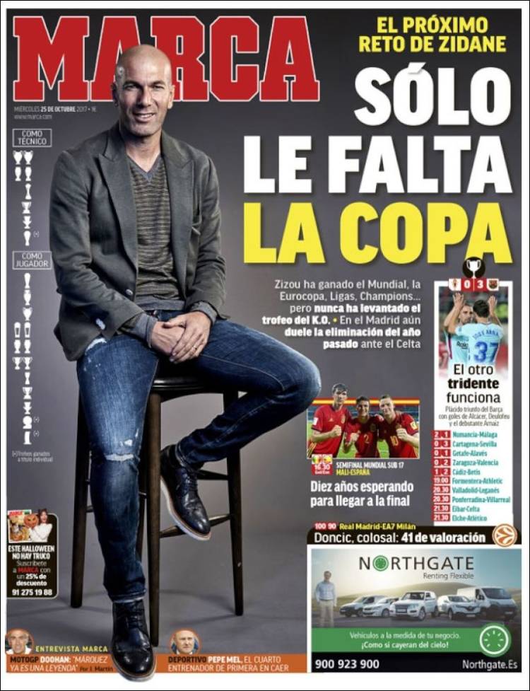 صحف إسبانيا تبرز "ألم زيدان".. وتشيد بثلاثي برشلونة Marca.750%20(1)