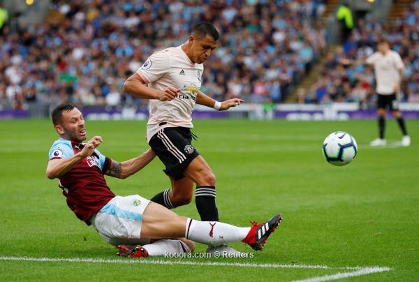 Soccer Football - Premier League - Burnley v Manchester United - Turf Moor, Burnley, Britain - September 2, 2018  Manchester United's Alexis Sanchez in action with Burnley's Phil Bardsley