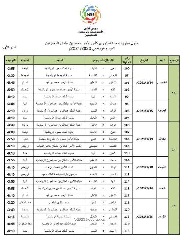 مباريات الاتحاد المتبقية في الدوري السعودي